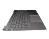 Keyboard incl. topcase DE (german) grey/grey with backlight original suitable for Lenovo Yoga Slim 7 Pro 16ARH7 (82UW)