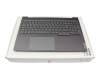 Keyboard incl. topcase DE (german) grey/grey with backlight original suitable for Lenovo Yoga Slim 7 Pro 16ARH7 (82UW)