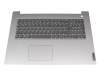Keyboard incl. topcase DE (german) grey/silver (Fingerprint) original suitable for Lenovo IdeaPad 3-17ARE05 (81W5)