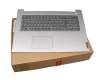 Keyboard incl. topcase DE (german) grey/silver (Fingerprint) original suitable for Lenovo IdeaPad 3-17IML05 (81WC)