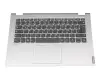 Keyboard incl. topcase DE (german) grey/silver (without backlight) original suitable for Lenovo IdeaPad C340-14API (81N6)