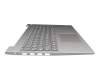 Keyboard incl. topcase DE (german) grey/silver fingerprint original suitable for Lenovo IdeaPad 3-15IGL05 (82BU)