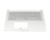 Keyboard incl. topcase DE (german) grey/silver original suitable for Asus F1704VA