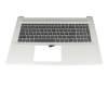 Keyboard incl. topcase DE (german) grey/silver original suitable for HP 17-cn0000