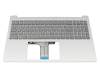 Keyboard incl. topcase DE (german) grey/silver original suitable for HP Pavilion 15-fc0000