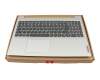 Keyboard incl. topcase DE (german) grey/silver original suitable for Lenovo IdeaPad 3-15IIL05 (81WE)