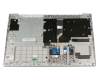 Keyboard incl. topcase DE (german) grey/silver original suitable for Lenovo IdeaPad 330S-15IKB (81F5/81JN)