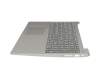 Keyboard incl. topcase DE (german) grey/silver original suitable for Lenovo IdeaPad 330S-15IKB (81F5/81JN)