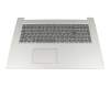 Keyboard incl. topcase DE (german) grey/silver suitable for Lenovo IdeaPad L340-17IWL (81M0)