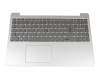 Keyboard incl. topcase DE (german) grey/silver with backlight (Platinum Grey) suitable for Lenovo IdeaPad 330S-15IKB (81F5/81JN)