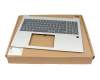 Keyboard incl. topcase DE (german) grey/silver with backlight original suitable for HP ProBook 460 G11