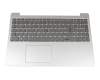 Keyboard incl. topcase DE (german) grey/silver with backlight original suitable for Lenovo IdeaPad 330S-15AST (81F9)