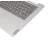 Keyboard incl. topcase DE (german) grey/silver with backlight original suitable for Lenovo IdeaPad S340-14IML (81N9)
