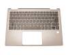 Keyboard incl. topcase DE (german) grey/silver with backlight original suitable for Lenovo Yoga 720-13IKB (81C3)