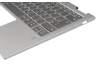 Keyboard incl. topcase DE (german) grey/silver with backlight original suitable for Lenovo Yoga 730-13IKB (81CT)