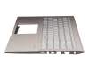 Keyboard incl. topcase DE (german) silver/rosé with backlight original suitable for Asus VivoBook S15 S531FA