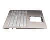 Keyboard incl. topcase DE (german) silver/rosé with backlight original suitable for Asus X531FA