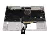 Keyboard incl. topcase DE (german) silver/silver (Fingerprint) original suitable for HP Pavilion 15-cw1200