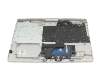 Keyboard incl. topcase DE (german) silver/silver (PTP) original suitable for HP 17-by3000