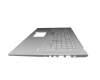 Keyboard incl. topcase DE (german) silver/silver original suitable for Asus VivoBook 17 F712EA