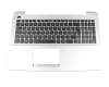 Keyboard incl. topcase DE (german) silver/silver original suitable for Asus VivoBook F555BA