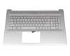 Keyboard incl. topcase DE (german) silver/silver original suitable for HP 14s-fq1000