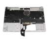 Keyboard incl. topcase DE (german) silver/silver original suitable for HP 15s-fq2000