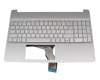 Keyboard incl. topcase DE (german) silver/silver original suitable for HP 15s-fq4000