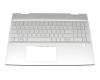 Keyboard incl. topcase DE (german) silver/silver with backlight (DIS) original suitable for HP Envy x360 15-dr1300
