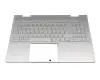 Keyboard incl. topcase DE (german) silver/silver with backlight (DSC Grafik) original suitable for HP Envy x360 15-ed0272ng