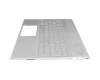 Keyboard incl. topcase DE (german) silver/silver with backlight (UMA graphic) original suitable for HP Pavilion 15-cs0200