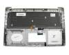 Keyboard incl. topcase DE (german) silver/silver with backlight (for models with HDD) original suitable for Asus ZenBook UX501VW