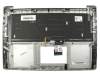Keyboard incl. topcase DE (german) silver/silver with backlight (for models without HDD) original suitable for Asus N501VW