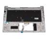Keyboard incl. topcase DE (german) silver/silver with backlight original suitable for Acer Swift 3 (SF314-59)