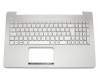 Keyboard incl. topcase DE (german) silver/silver with backlight original suitable for Asus N550JK