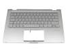 Keyboard incl. topcase DE (german) silver/silver with backlight original suitable for Asus Q406FA