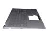 Keyboard incl. topcase DE (german) silver/silver with backlight original suitable for Asus Q506FA