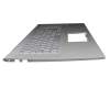 Keyboard incl. topcase DE (german) silver/silver with backlight original suitable for Asus S732DA