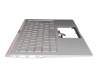 Keyboard incl. topcase DE (german) silver/silver with backlight original suitable for Asus UX433FA
