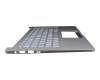 Keyboard incl. topcase DE (german) silver/silver with backlight original suitable for Asus VivoBook 14 F403FA