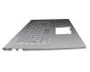 Keyboard incl. topcase DE (german) silver/silver with backlight original suitable for Asus VivoBook 17 M712DA
