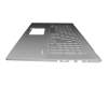 Keyboard incl. topcase DE (german) silver/silver with backlight original suitable for Asus VivoBook 17 X712EA