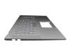 Keyboard incl. topcase DE (german) silver/silver with backlight original suitable for Asus VivoBook 17 X712EQ