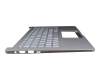 Keyboard incl. topcase DE (german) silver/silver with backlight original suitable for Asus VivoBook P3401FA