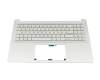 Keyboard incl. topcase DE (german) silver/silver with backlight original suitable for Asus VivoBook Pro 15 M3500QC