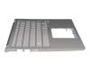 Keyboard incl. topcase DE (german) silver/silver with backlight original suitable for Asus VivoBook S14 S430FN