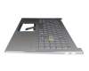Keyboard incl. topcase DE (german) silver/silver with backlight original suitable for Asus VivoBook S15 S533FA