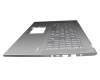 Keyboard incl. topcase DE (german) silver/silver with backlight original suitable for Asus X712FB