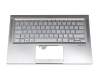 Keyboard incl. topcase DE (german) silver/silver with backlight original suitable for Asus ZenBook 14 UM431DA