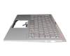 Keyboard incl. topcase DE (german) silver/silver with backlight original suitable for Asus ZenBook 14 UX433FN